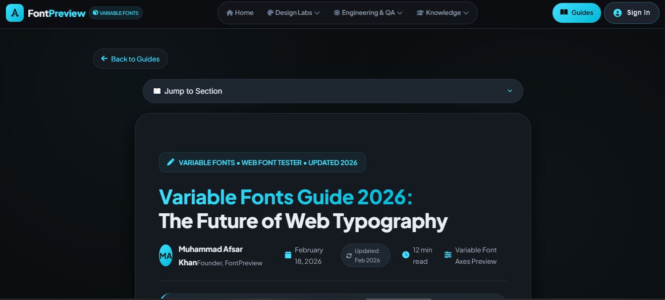 Interactive variable font weight axis slider showing weight range